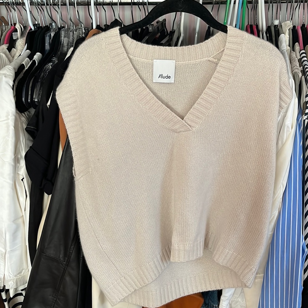 Allude cashmere vest L